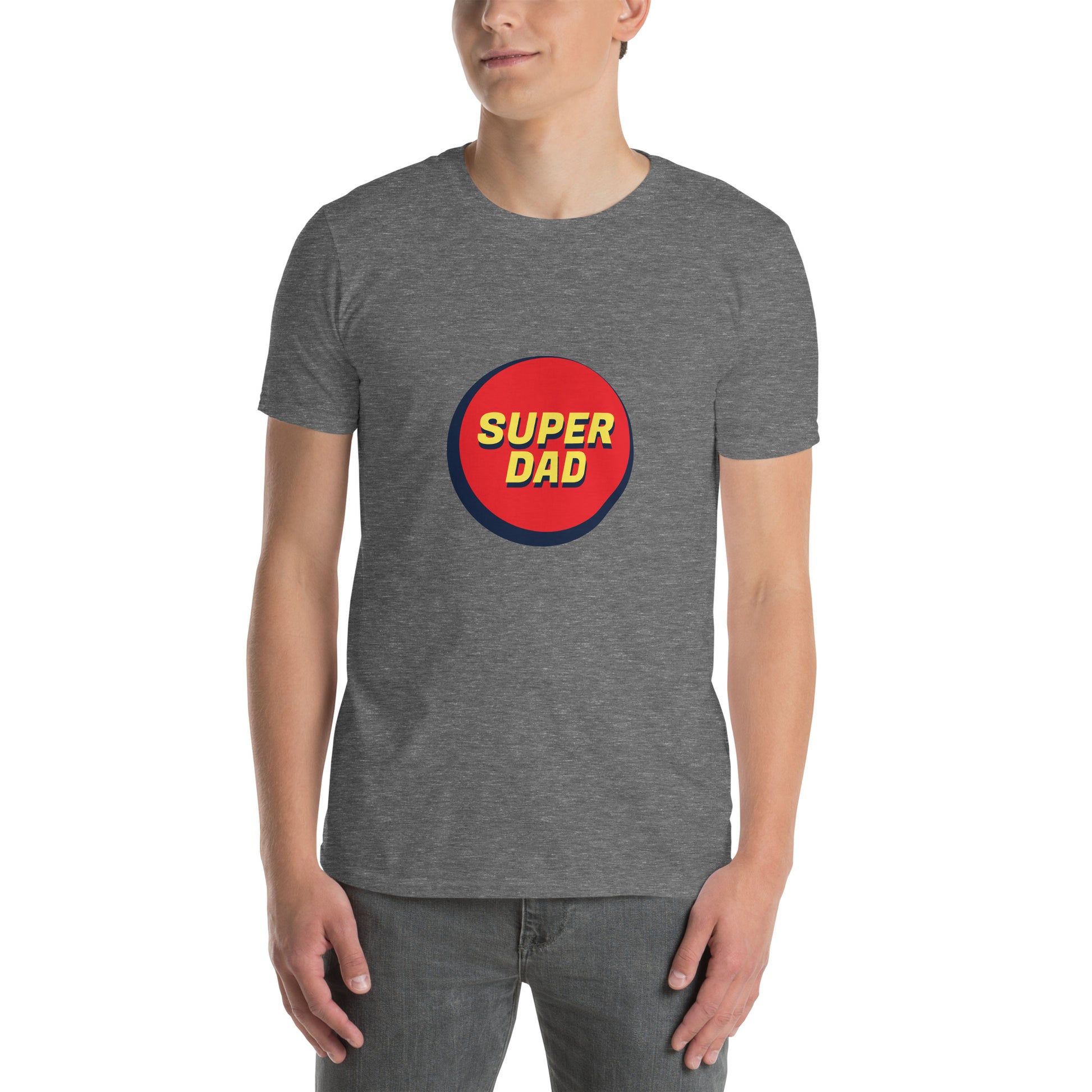 Marškinėlių spaudos detalė su užrašu SUPER DAD