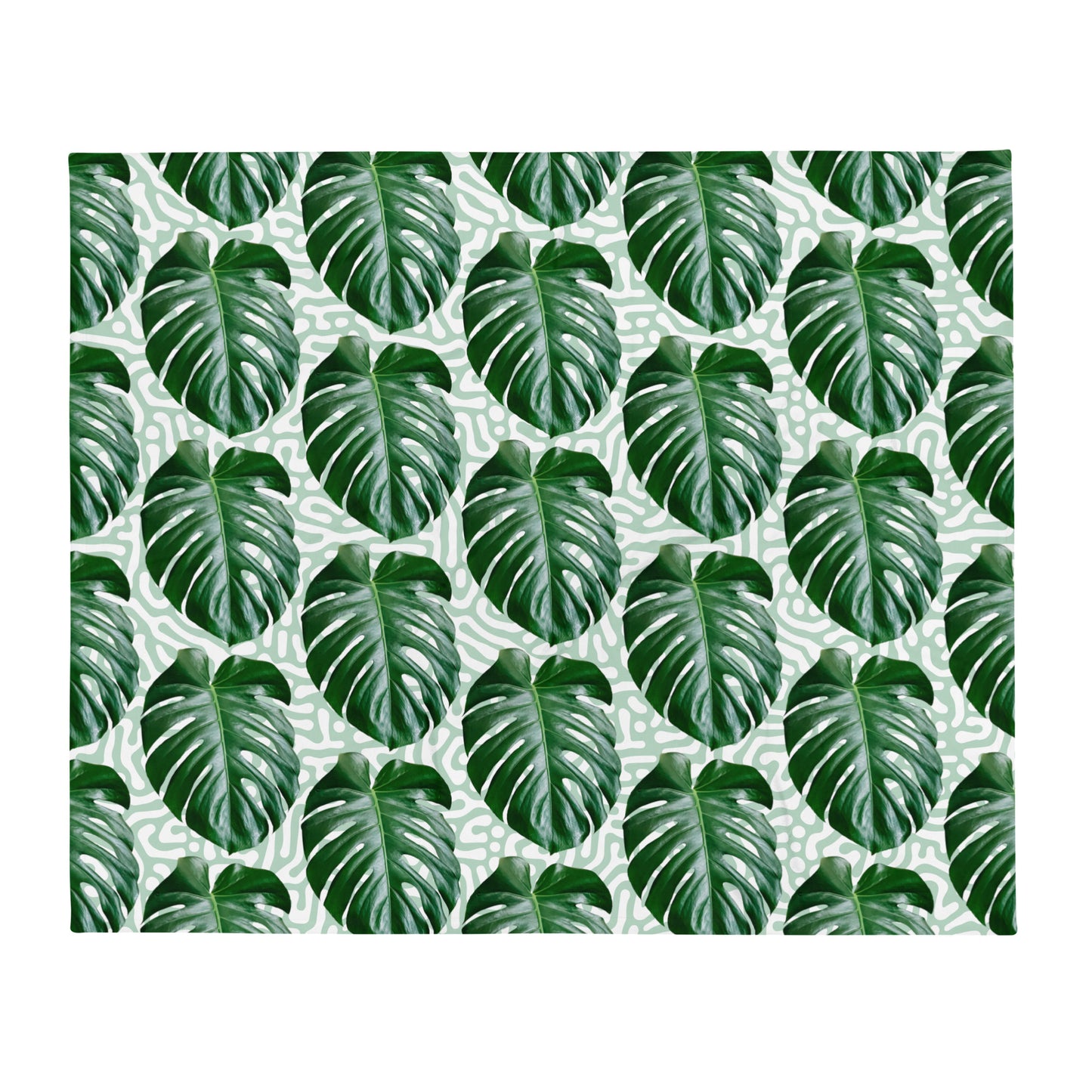 Green Palm Leaves Blanket