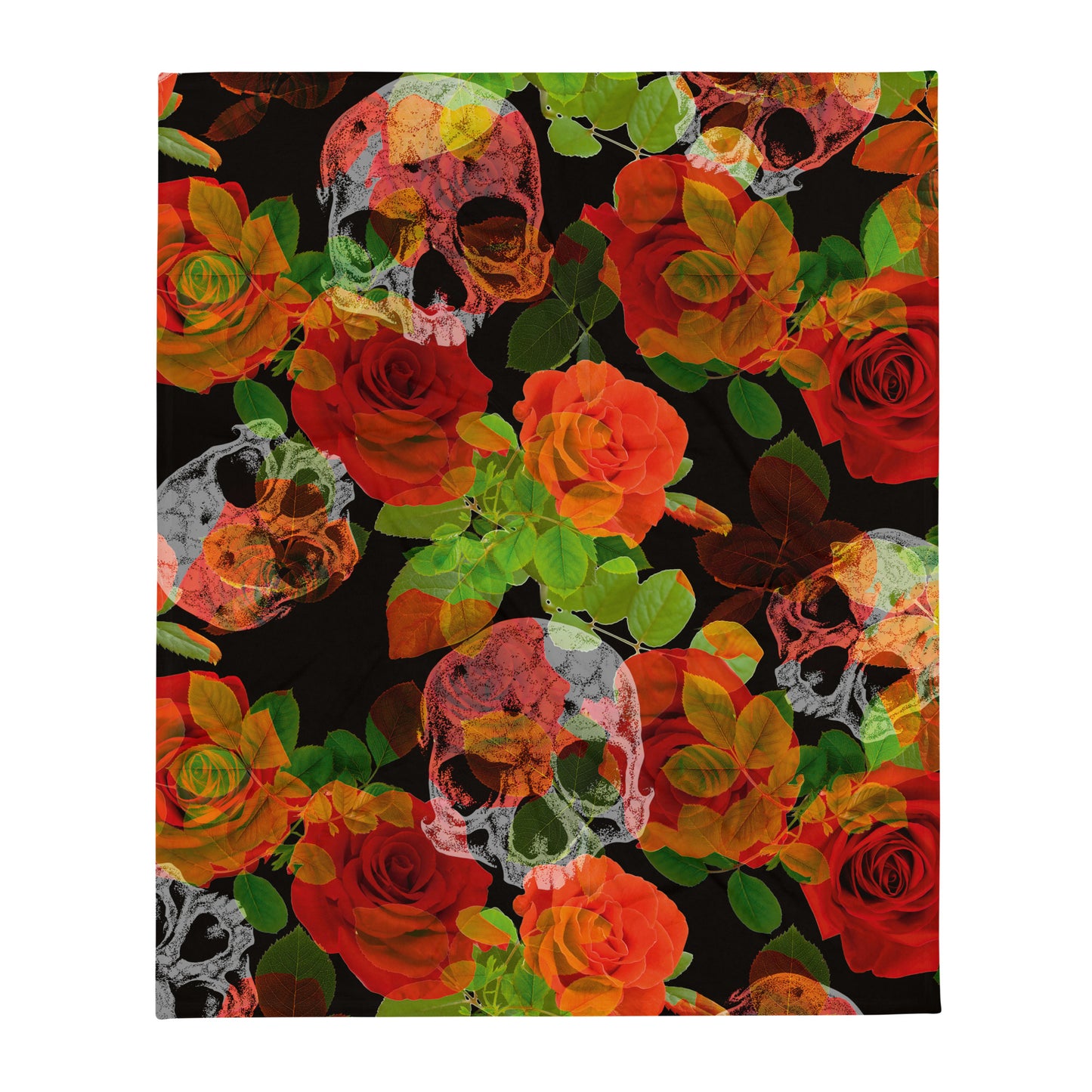 Flower and Skull Decal