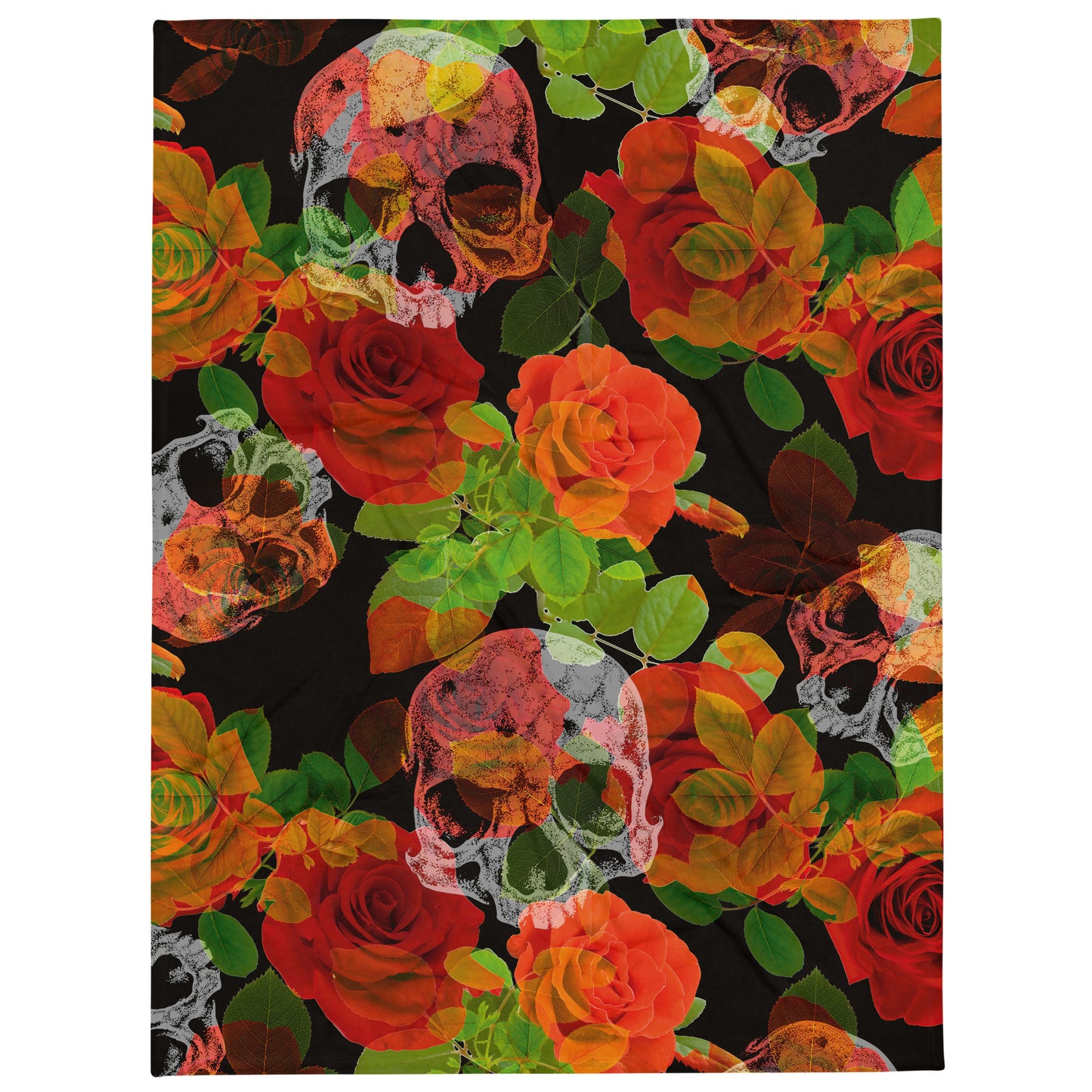 Flower and Skull Decal
