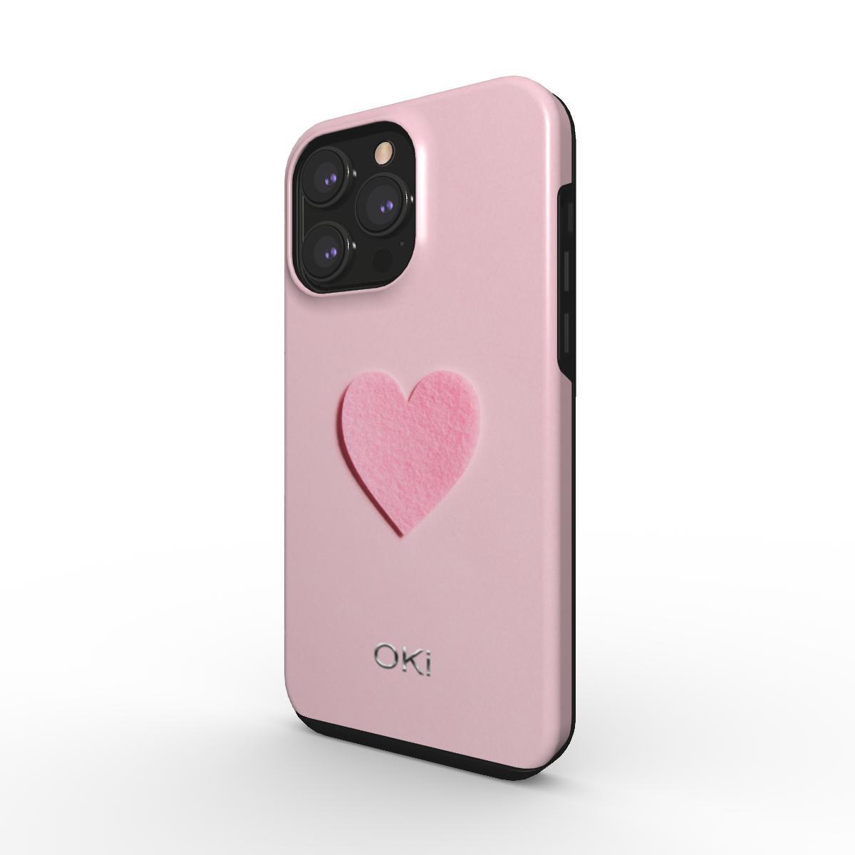 Telefono dėklas ROŽINĖ ŠIRDELĖ / Oki - dovanos.online