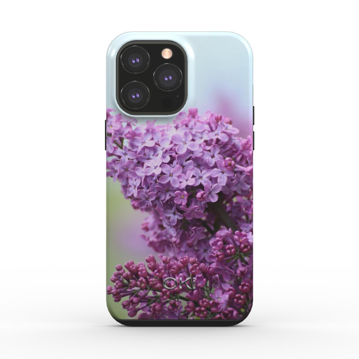 Violetinės spalvos telefono dėklas „Alyvos“ IPhone Samsung telefonams